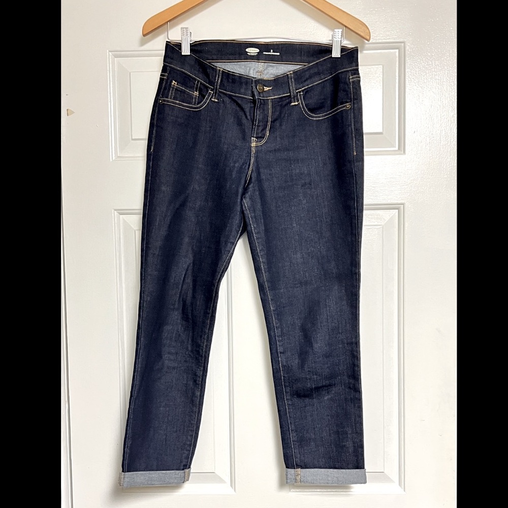 Old navy crop ankle jeans capris size 2 denim roll cuff